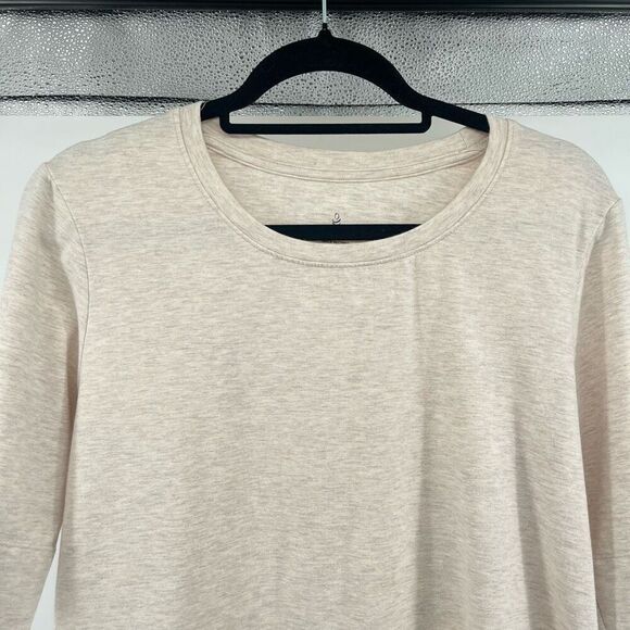 Cuddl Duds Women’s Creme Cotton Classic Elbow Sleeve Knit Top Medium - Picture 3 of 11